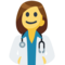 Woman Health Worker emoji on Facebook